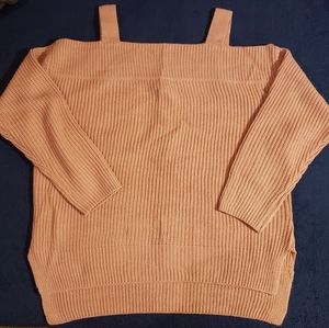 LG NY&CO Pink Cold-shoulder Sweater